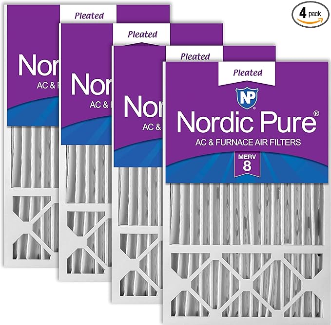 Nordic Pure 16x25x5 Honeywell/Lennox Replacement MERV 8 Air Filters 4 Pack | by NordicPure