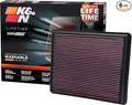 K&N High-Flow Original Lifetime Engine Air Filter Increase Power Compatible by KNEngineeringInc
