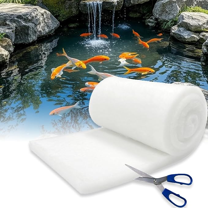 2" Thick Koi Pond Filter Pad, Pond Filter Media, Pond Filter Material White by GourragePro