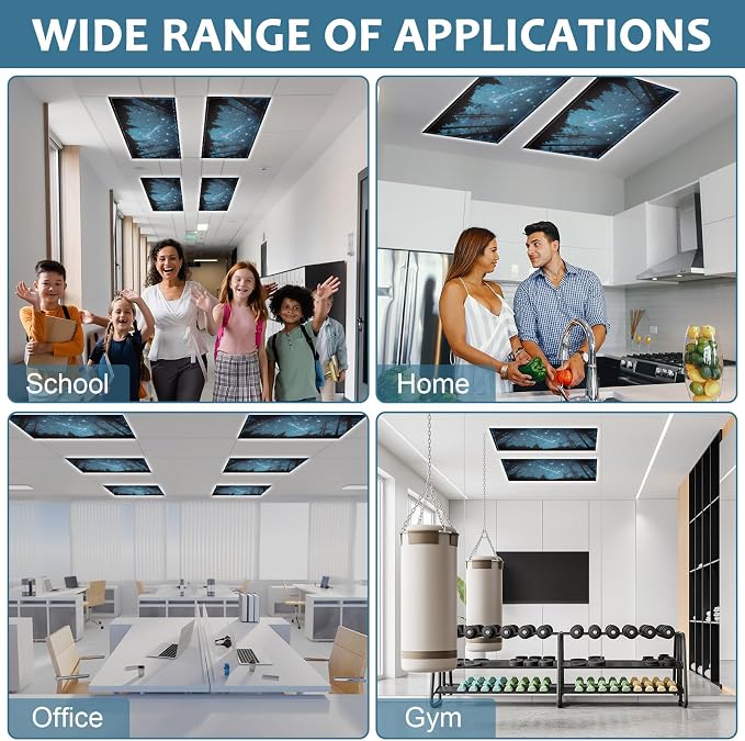 8PCS Fluorescent Light Cover, 4x2 Feet Magnetic Light Cover Fluorescent Lights - Image 5