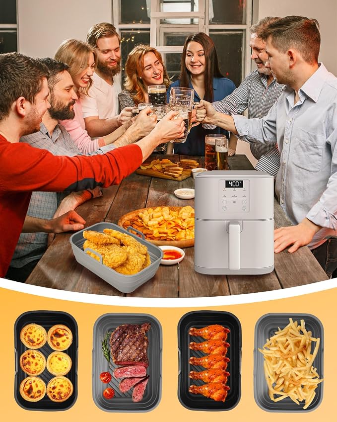 Air Fryer Silicone Liners Collapsible 2-Pack - Image 7