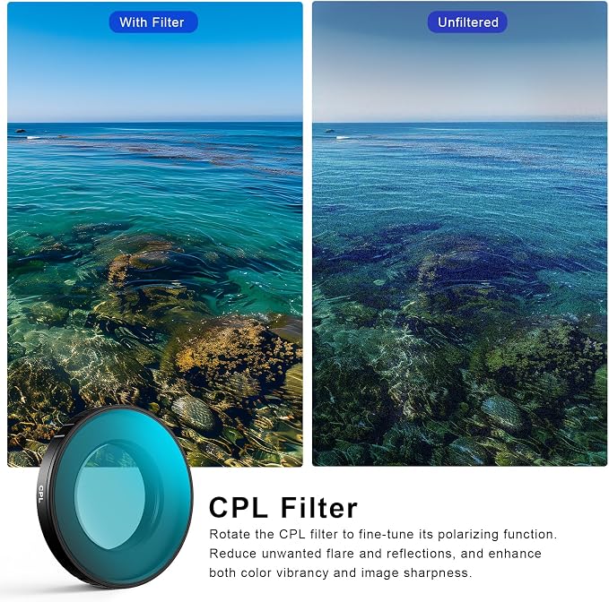Haoge CPL Filters for Insta360 GO Ultra, CPL Polarizer Filter for Go Ultra - Image 3