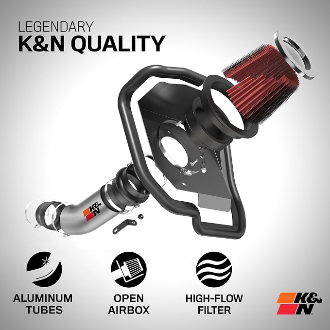 K&N Cold Air Intake System: High-Flow Air Filter, Increase Performance & - Image 2