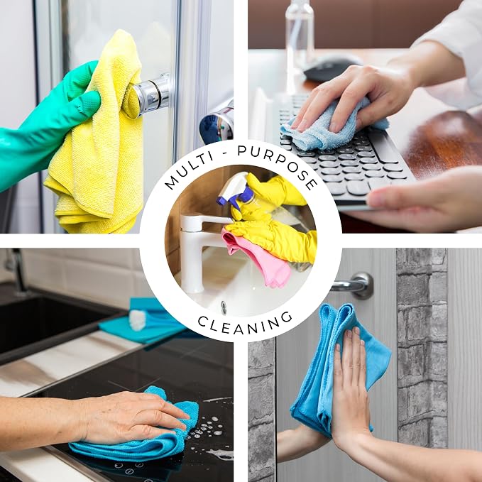 Turkish Microfiber Cleaning Cloth of 4 Colors | 20% Polyamide - Image 5