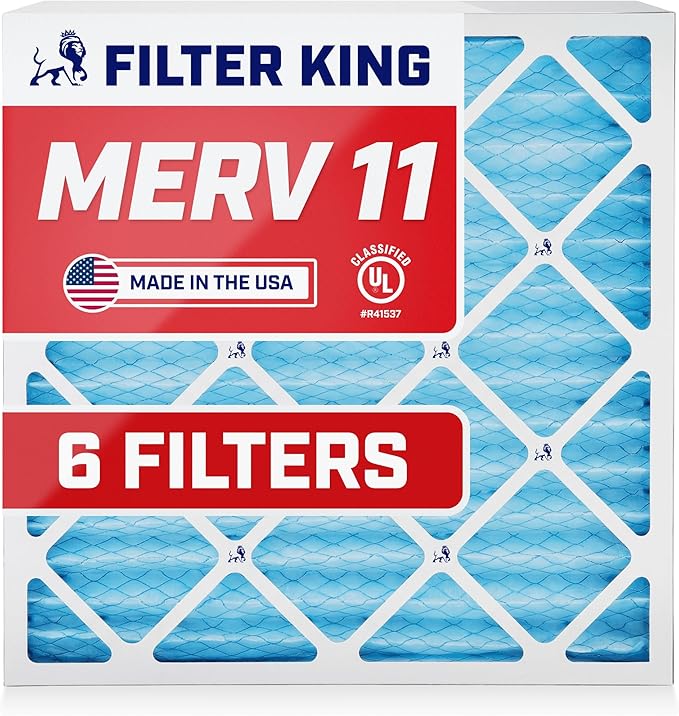 Filter King 8x8x1 Air Filter | 6-PACK | MERV 11 HVAC Pleated A/C Furnace by FilterKing
