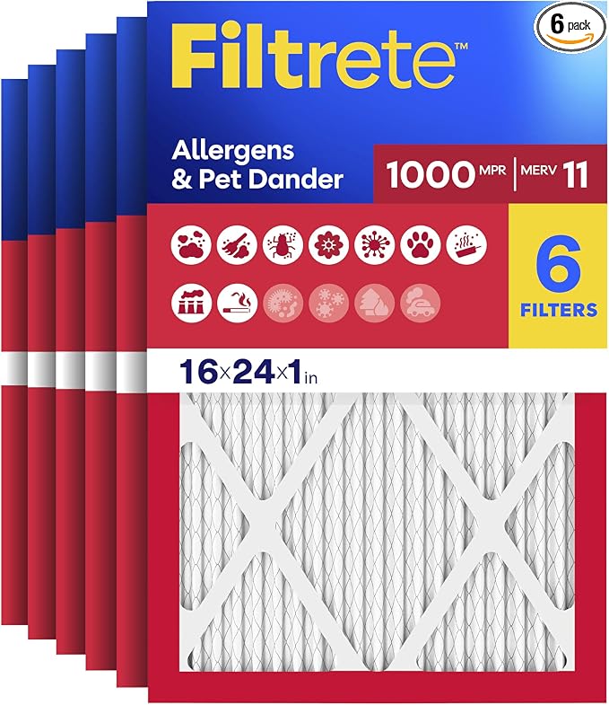 Filtrete 16x24x1 AC Furnace Air Filter, MERV 11, MPR 1000, Micro Allergen by Unknown