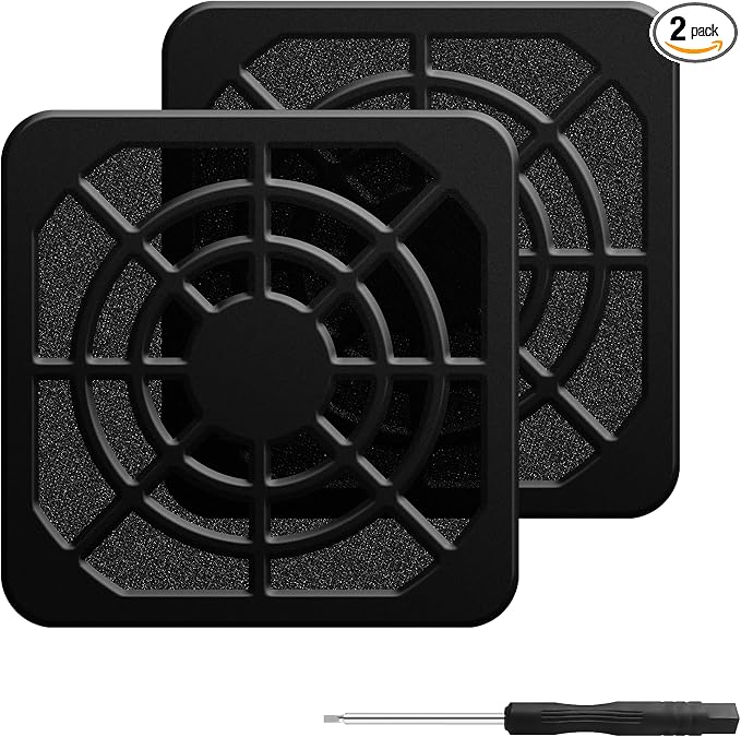 40mm Fan Filter Dustproof Cover, 2 Pack Dust Filter PC Case Fan Grill ABS by YIMATEECO