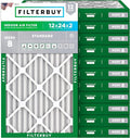 Filterbuy 12x24x2 Air Filter MERV 8 Essential Dust & Allergy Defense, by Filterbuy