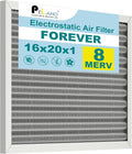 16x20x1 Reusable Air Filter, Electrostatic HVAC Air Filter, Lasts a Lifetime by Pelano