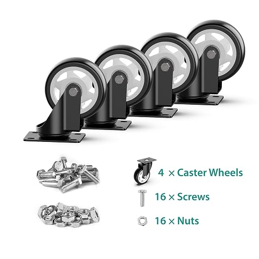 4 inch Caster Wheels Heavy Duty Swivel Casters - Image 6