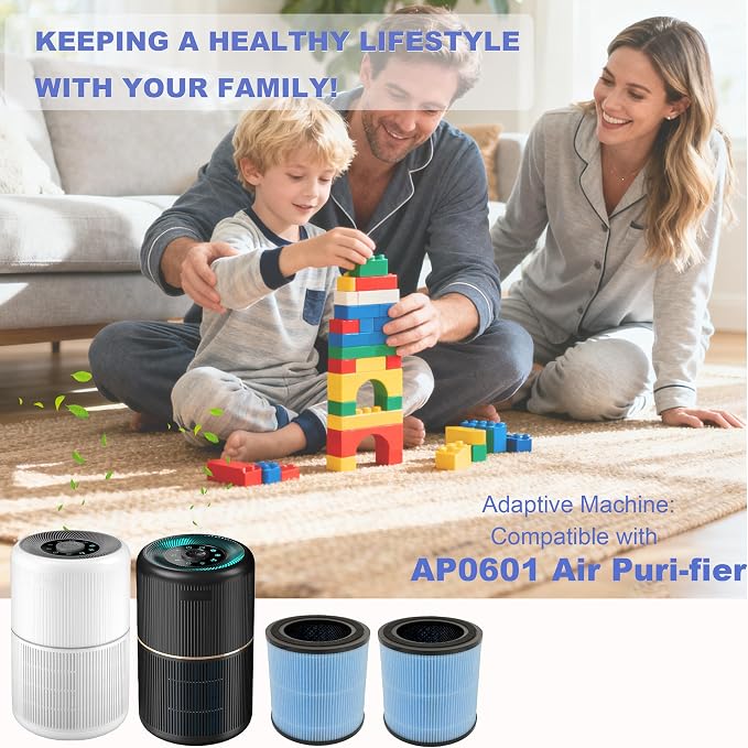 4 Pack AP0601 Compatible with AIRTOK Air Puri-fier Replacement Filter, 4-in-1 - Image 2