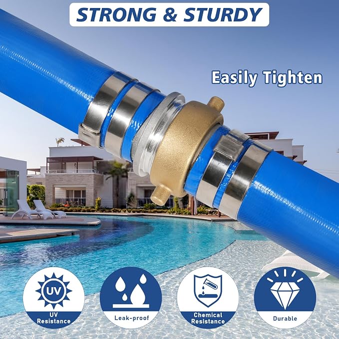 3" x 50 ft Backwash Hose for Swimming Pools, Heavy Duty PVC Lay Flat Water - Image 4
