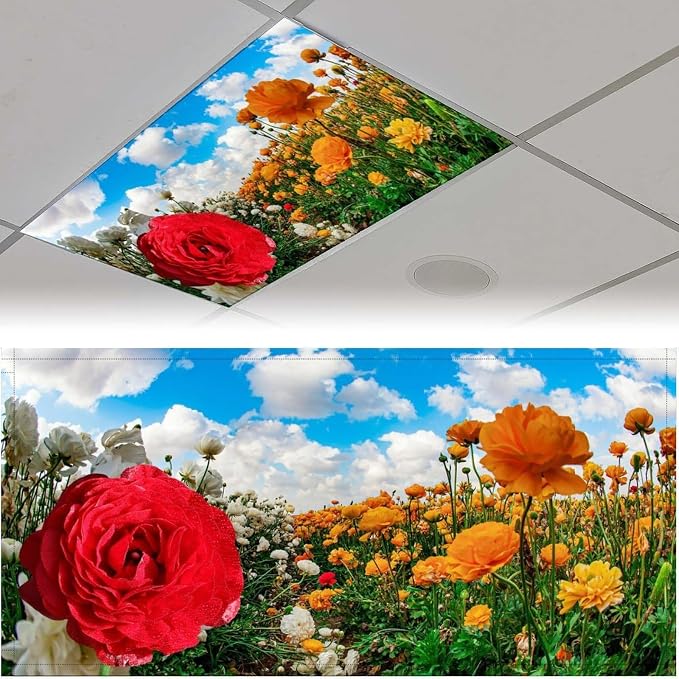 2 Pack Blooming flowers Fluorescent Light Cover - Image 8