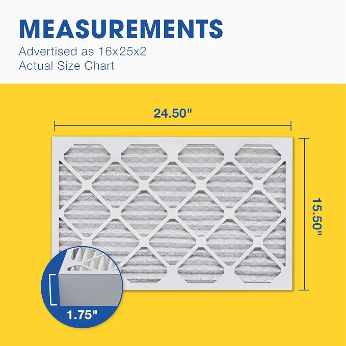 Aerostar 16x25x2 MERV 13 Pleated Air Filter, AC Furnace Air Filter, 12 Pack - Image 2