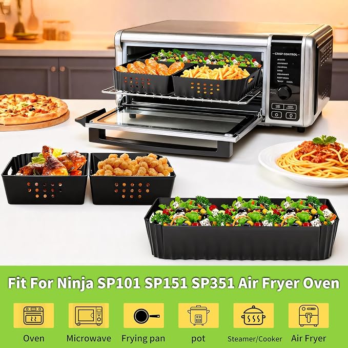 Silicone Air Fryer Liners for Ninja SP101 SP151 Air Fryer Oven - Image 2