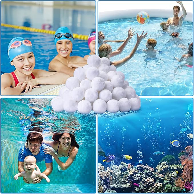 QwayHome 4.6 lbs Pool Filter Balls, Reusable Filter Sand Balls - Image 7