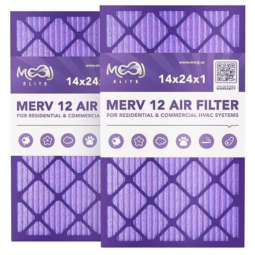 14x24x1 Air Filter | MERV 12 | MOAJ Elite Bacterial & Viral Defense | BASED IN by MOAJ