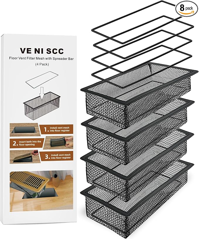 Floor Vent Screen Net, Vent Cover Mesh 6''x10'' by VE+NI+SCC