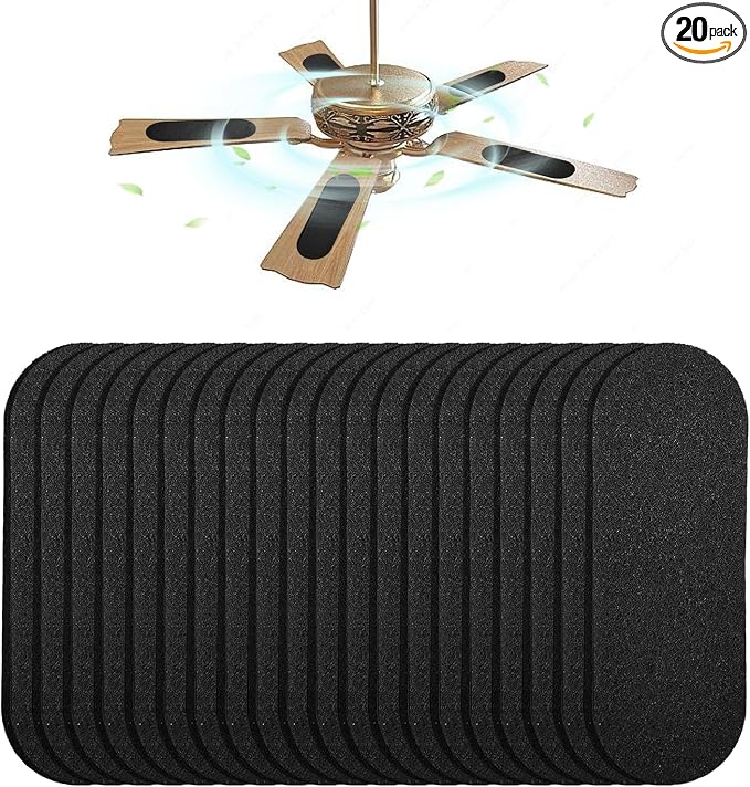 20-Pack Ceiling Fan Filters, Activated Carbon Easy-Stick Dust Catcher | 20 by welcome