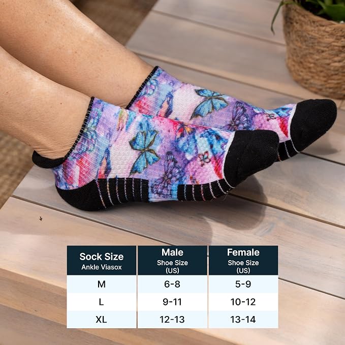 Viasox Ankle Compression Socks for Women & Men 3 Pack, 14 mmHg Support Improves - Image 7