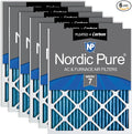 Nordic Pure 20x22x1 Pleated MERV 7 Plus Carbon Air Filters 6 Pack | Actual by NordicPure