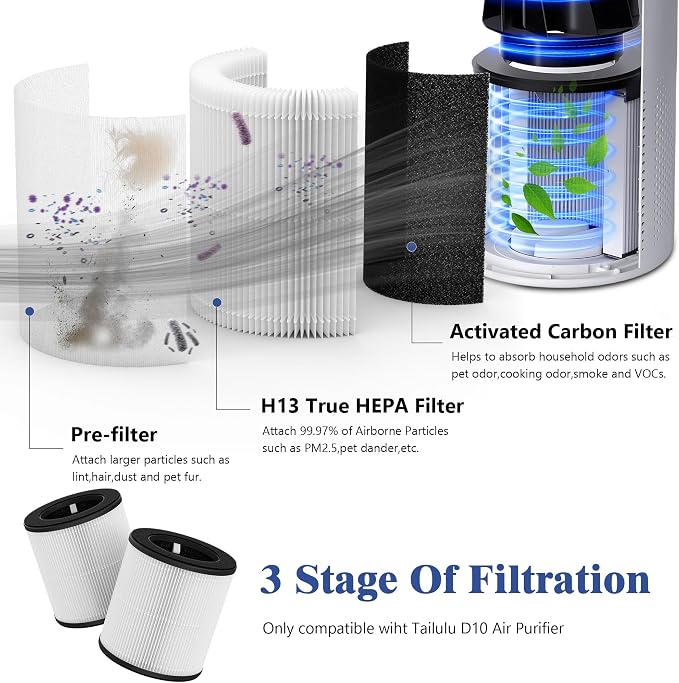 2 Packs D10 Replacement Filters Compatible - Image 3