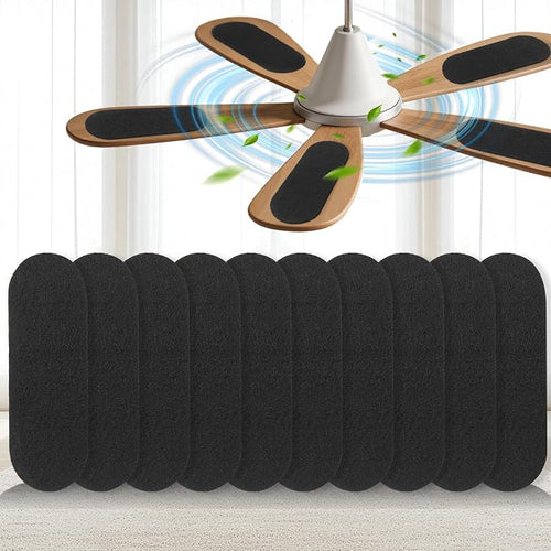 10 Pack Ceiling Fan Filters for Blades, Universal Fan Blade Air Purifier Pads by Unknown