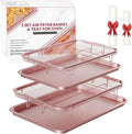 Air Fryer Basket for Oven, 2 Set Air Fryer Basket and Tray Set by THORSES