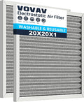 20X20X1 Air Filter-MERV 8, Washable & Reusable Electrostatic Air Filter by VOVAV