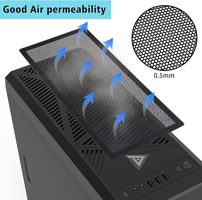 240x120mm PC Case Dust Mesh Filter, Magnetic Frame Computer Fan Dust Mesh PC - Image 5