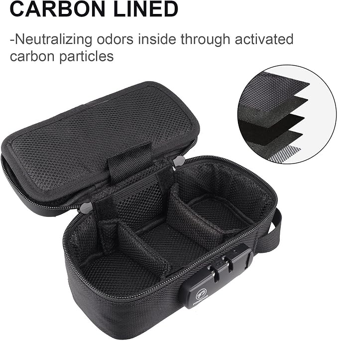 FIREDOG Smell Proof Bag with Lock, Carbon Lined Smell Proof Case Containers - Image 2