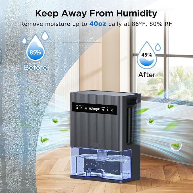 Dehumidifier, 106 OZ Water Tank Dehumidifiers - Image 3