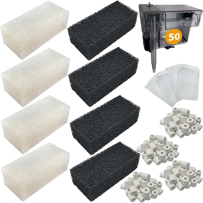 4 Set of Three-Stage Filtration Tank Filter Maintenance Kit, Replacement by BEAUFAN