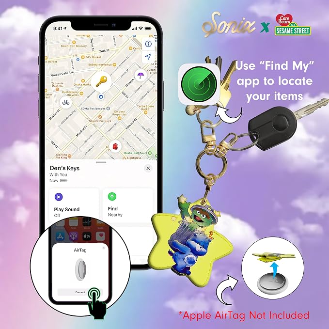 Sonix x Care Bears x Sesame Street Keychain Case Compatible - Image 3