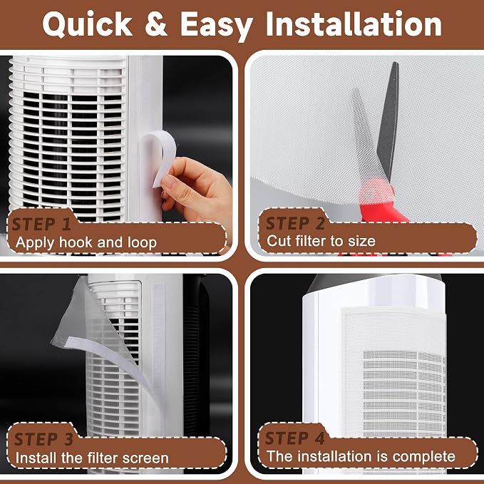 BJADE'S Tower Fan Air Filter Screen Mesh, 39 x 39 inch Washable Cutable - Image 8