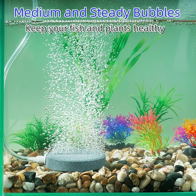 AQUANEAT Air Stone Disc, 4 Packs, Aerator Bubble Diffuser, Air Pump Accessories - Image 2