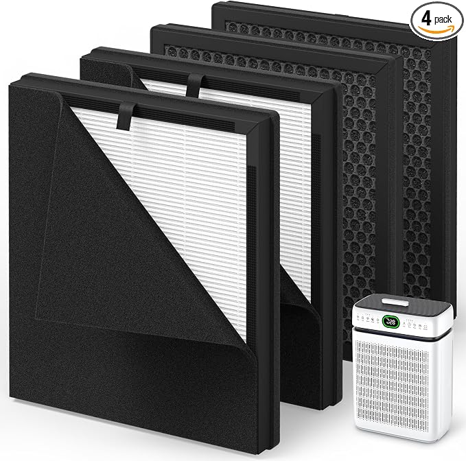 4 Packs A-2 Replacement Filters Compatible by XBWW