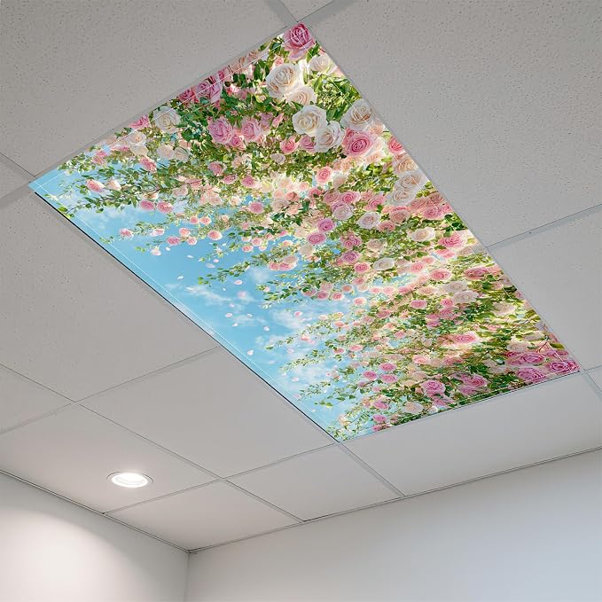 Fluorescent Light Covers-2 Pack 4 x 2 Feet Magnetic Ceiling Light Cover Room - Image 6