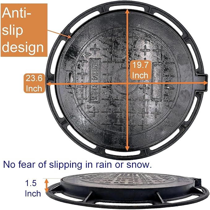 20 in Cast Iron Manhole Cover and Frame - Image 2