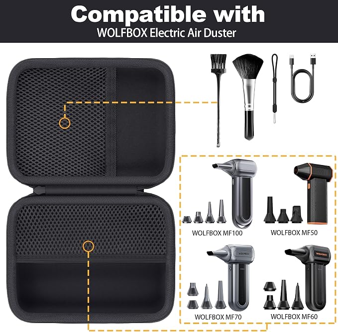 for WOLFBOX MF60/MF70/MF100/MF50 Electric Air Duster Hard Storage Case - Image 4