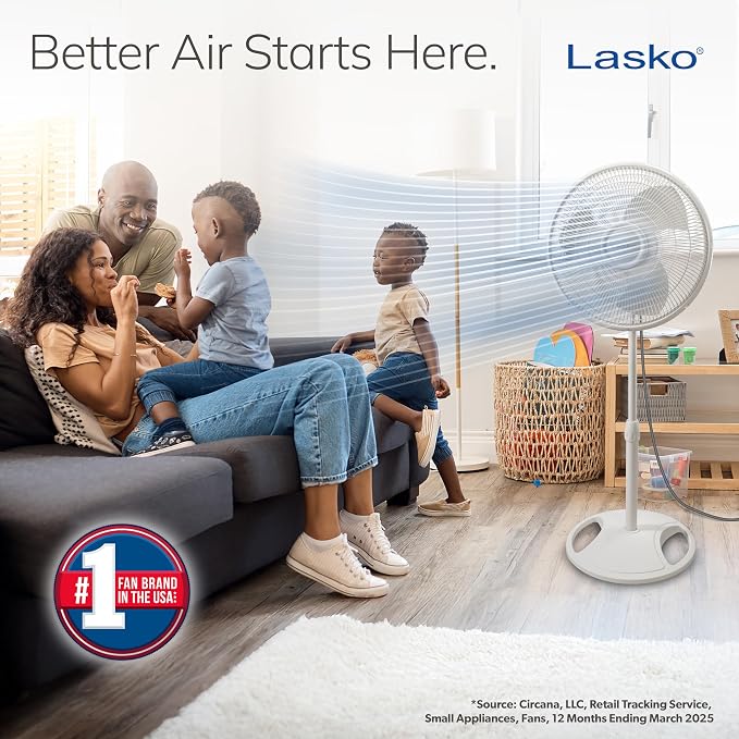 Lasko Oscillating Pedestal Fan - Image 2
