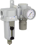 PneumaticPlus SAU420-N04G-MEP Compressed Air Filter Regulator Combo 1/2" NPT by PneumaticPlus