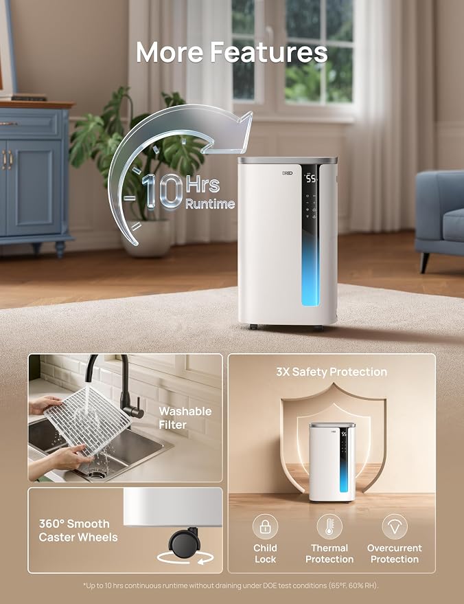 DREO 95 Pint Smart Dehumidifier - Image 9