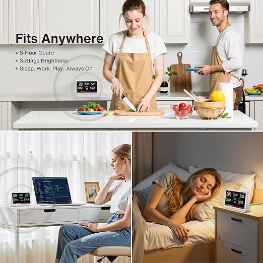bonoch Upgrade Extended 12-Hour Battery Life 16 in 1 Air Quality Monitor Indoor - Image 8