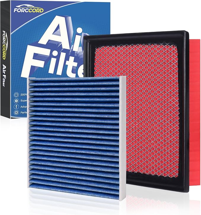 Cabin & Engine Air Filter Kit for Chevrolet Silverado 1500 | for GMC Sierra by Forccord