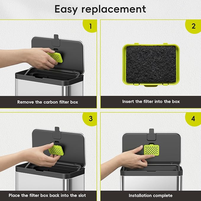 EKO Odor Filter Refills for Food Waste Bin and Compost Bin, Activated Carbon - Image 8
