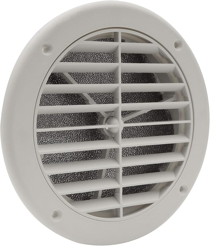 RecPro RV AC 5" Side Vent | Optional Charcoal Filter | White | Camper - Image 2