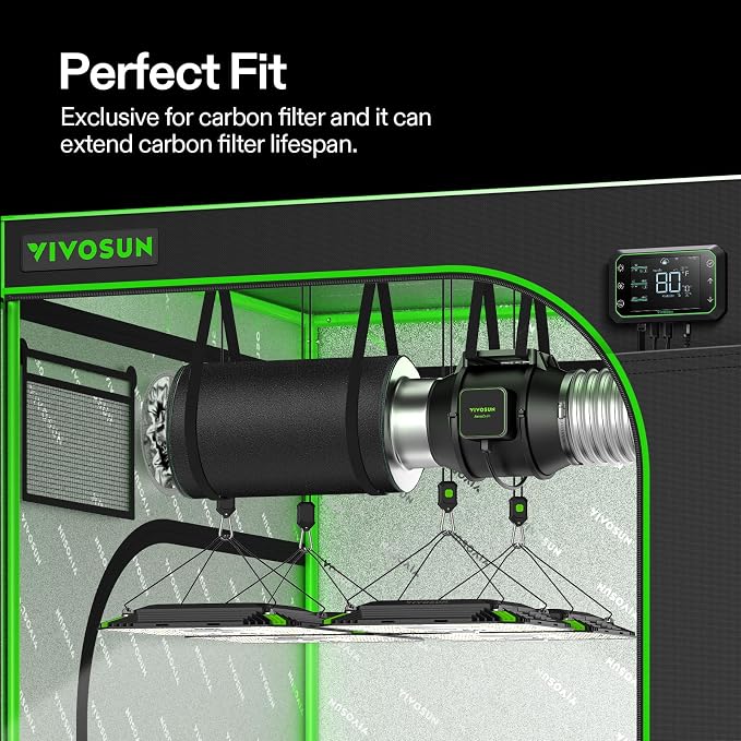 VIVOSUN 4 Inch Prefilter for 4" Carbon Filter, 9.84" Long - Image 6