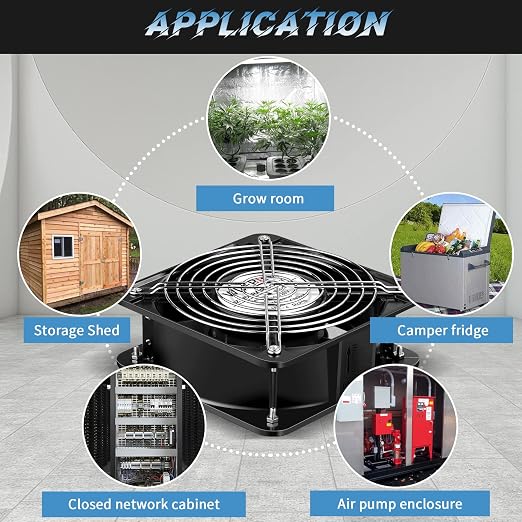 Big Airflow Axial 110V 120V AC 150mm x 50mm Metal Fan - Image 2