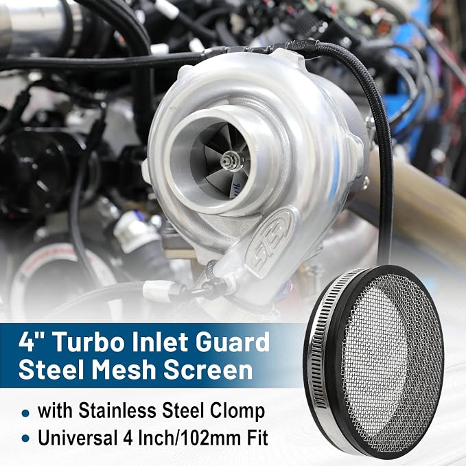 4 Inch Turbo Inlet Guard Screen Universal 102mm Stainless Steel Turbo Air - Image 2